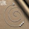 925 Sterling Silver Heart-shaped Snake Chain Necklace Fashion Wedding Jewelry