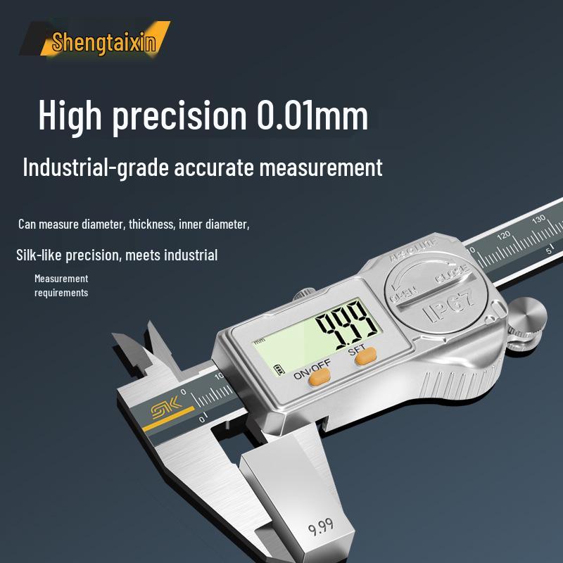 Shengtai Xin IP67 Waterproof & Oil-Proof High Precision Stainless Steel Digital Vernier Caliper IP67 Digital Caliper 150mm [Coolant Specific]