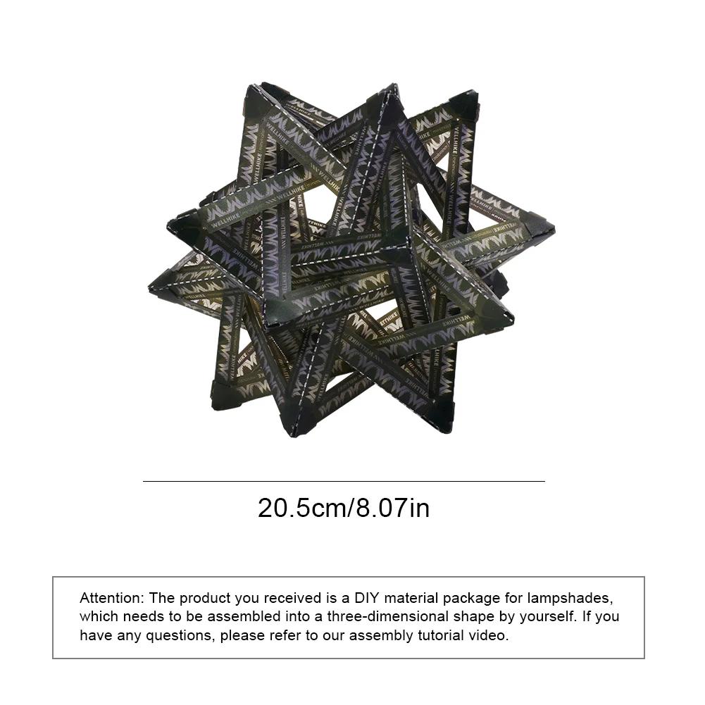 Outdoor Camping Light DIY Lampshade Waterproof Star Shape Lampshade Covers for Lights Pinecone Hollow Out Lamp Shade Star Decor