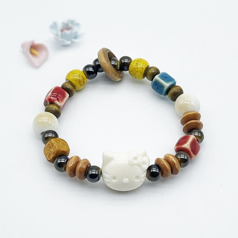 Цзиндэчжэньский керамический браслет ручной работы с бусинами - Новый китайский стиль