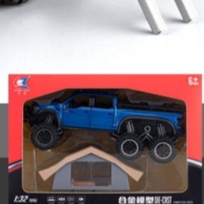 1:24 Ford Raptor F150 Camping RV Off Road Pickup Truck Alloy Metal Diecast Model Car Sound & Light Series Toys Gifts For Kids