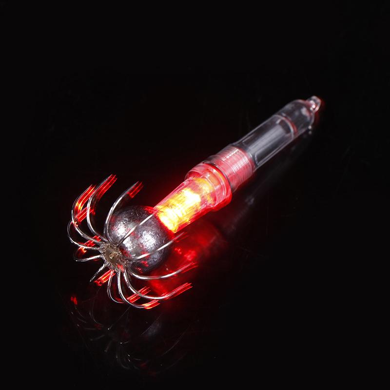 LED Fish Lure Light, Deep Sea Glowing Squid Lamp Umbrella Hook for Underwater Fishing Tackle Tools