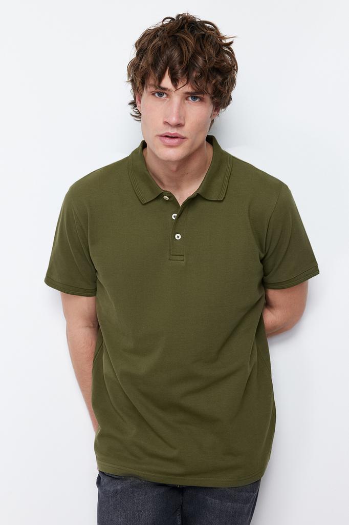 Men's Fashion Polo Collar T-shirt Polo Collar Short Limited Edition Black Regular Normal Cut Pique Zippered Polo Collar T-shirt