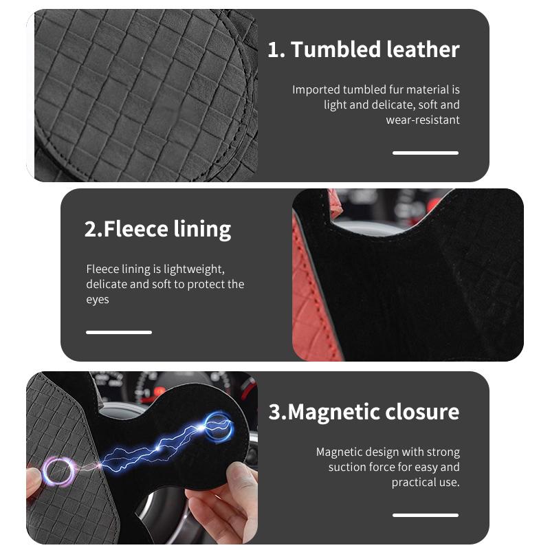 Universal Car Sunglasses Storage Box Sun Visor Glasses Case For Mitsubishi Outlander Lancer Eclipse Mirage Xpander Attrage