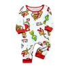 Matching Family Printed Loungewear Set with Long Sleeve Neck Top and Pants for Parent and Child