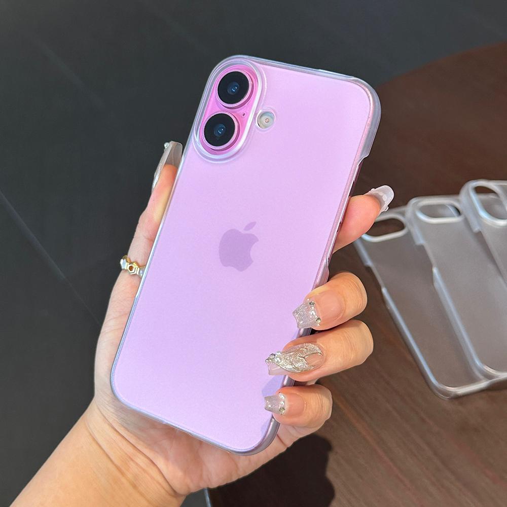 Half Pack Case For iPhone 16 15 14 13 12 11 Pro Max Plus Mini Half-Wrapped Translunt Matte Back Cover Shockproof Frosted Shell