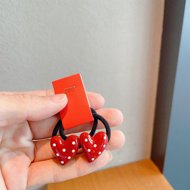 

2 шт. Красные бантики Эластичные резинки для волос для девочек Детские аксессуары для волос Детские головные уборы Резинки