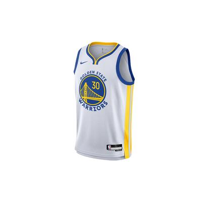 Nike X NBA Basketball Jersey Warriors Curry Sunday Home Sports Breathable Kids Jerseys White 3Z2B7BX1P00-WARSC