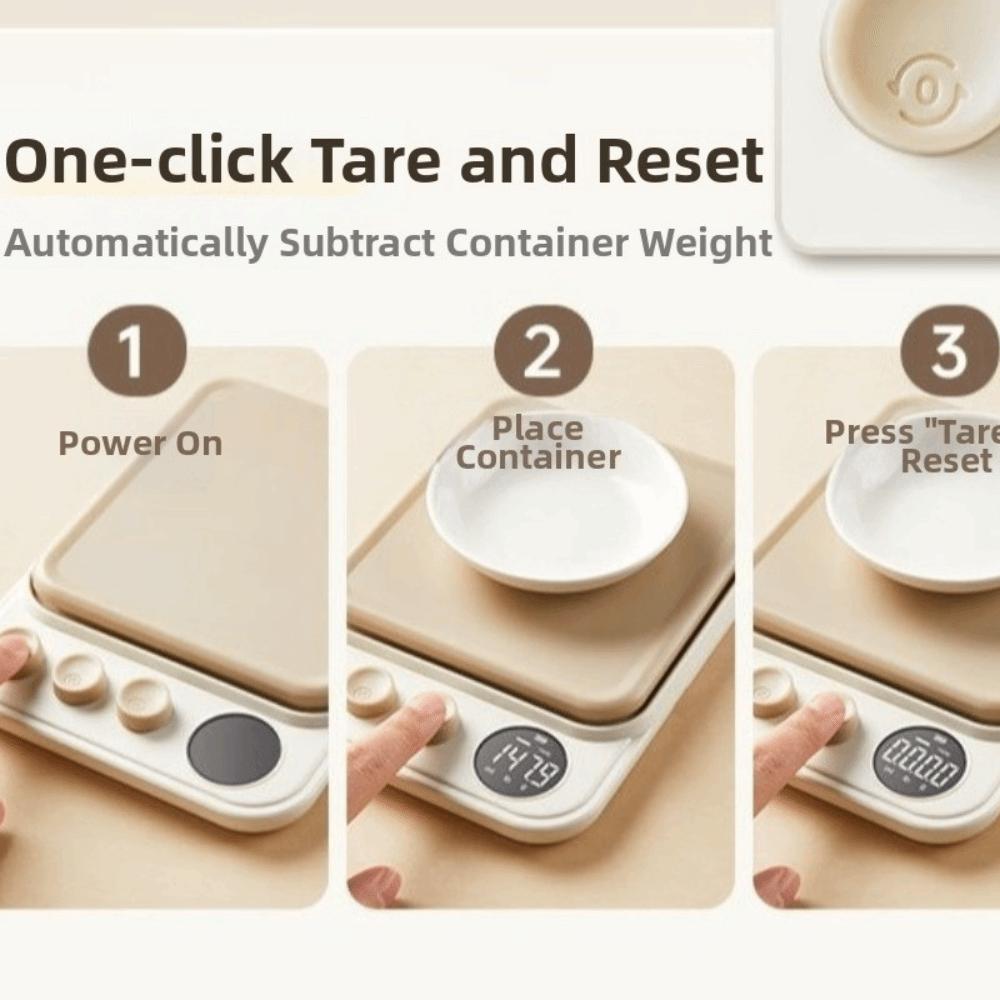 USB Charging Digital Kitchen Scale LCD Display Food Scale Electronic Scale Baking Use