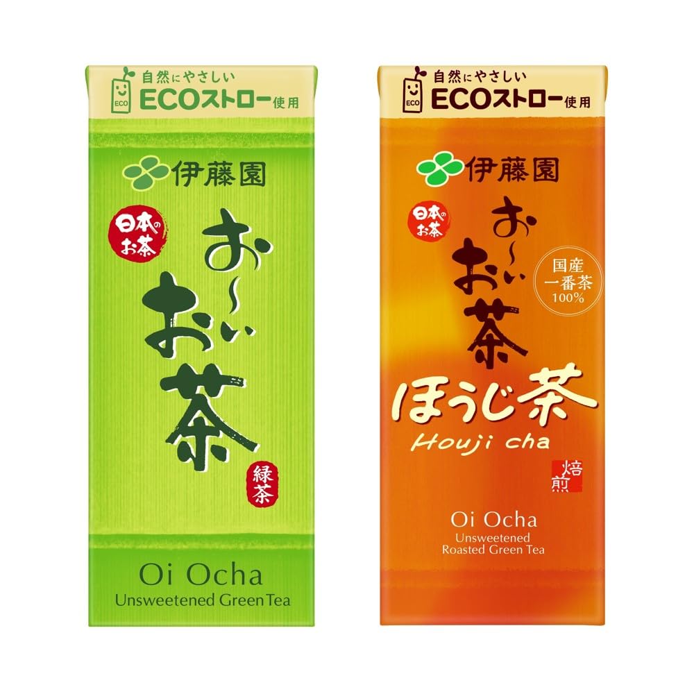 Set purchase Itoen Oi Ocha Green Tea (paper pack) 250ml24 bottles + Hojicha
