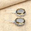 Ravishing Smoky Topaz Gemstone Handmade 925 Solid Sterling Silver Jewelry Earrings For Her