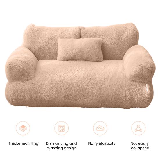 1 Set Pet Sofa Soft Comfortable Pet Bed Removable Washable Dog Nest Non-slip Cat Sleeping Cushion Pet Supplies