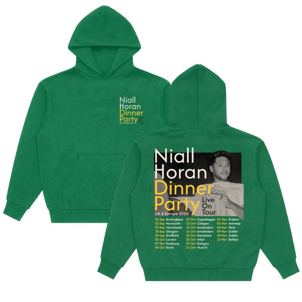 Niall Horan Dinner Party UK & Europe 2026 Live On Tour Hoodies Men Women Harajuku Hip Hop Street Sweatshirts Casual Streetwear