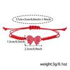 Popular hand-woven colored hand rope, alloy drip bow accessories, girlfriend friendship bracelet