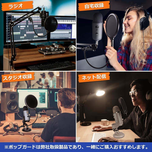 Microphone Stand/Arm [2kg Weight Capacity] for Condenser Microphones, Desktop Microphone Stand, Extendable Desk Arm, Perfect for Live Commentary, Stre