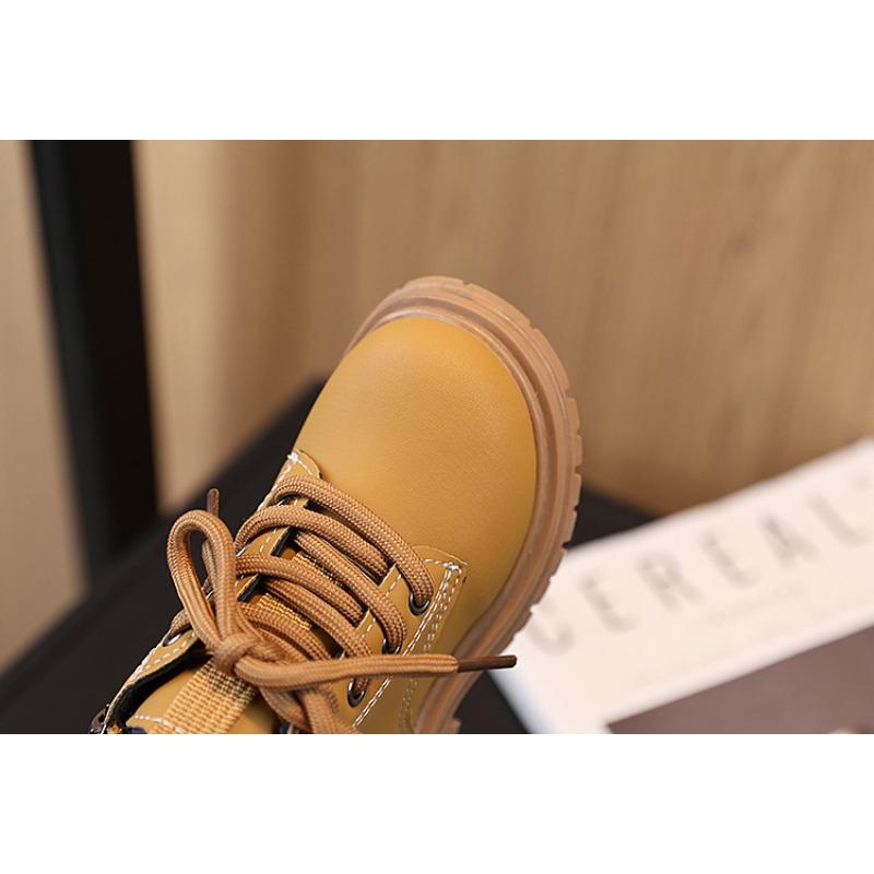 Vintage British Style Unisex Kids Non Slip Soft Sole Ankle Martin Boots