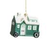High Quality Green Christmas Hanging Decoration Plastic DIY Drop Pendant House Car Reusable Xmas Tree Ornament For Christmas