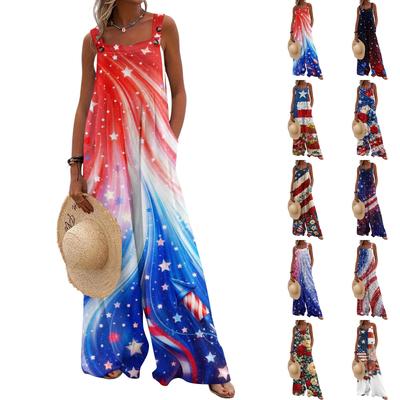 Women's Pants Jumpsuit  Fashion Casual  Side Pockets Floral Print Jumpsuit