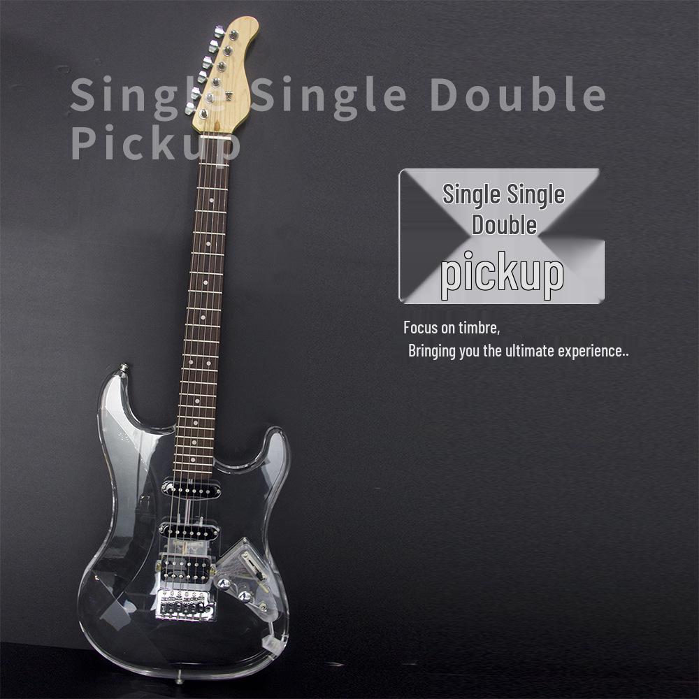 Genuine Transparent Acrylic Electric Guitar - Cool ST Rock Style
