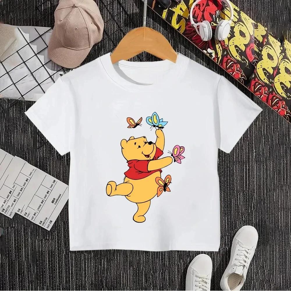Disney Winnie the Pooh Children s T-Shirt Summer Short Sleeve New Hot-Selling Kids  Top 100