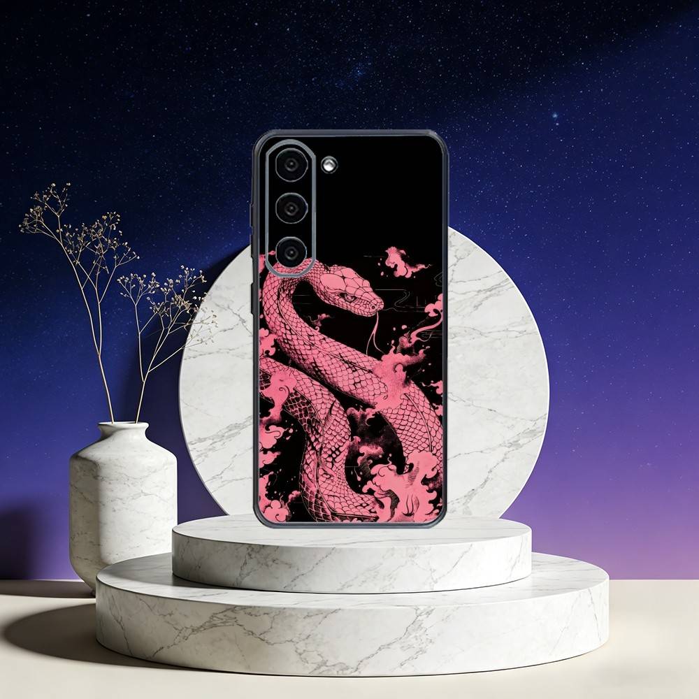 

S-snake Phone Case For Samsung Galaxy A73,A72,A71,A70,A53,A52,A51,Others Soft Black Cover Samsung a12