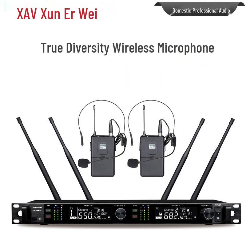 Xun Er Wei Professional True Diversity Wireless Microphone System (CN version)
