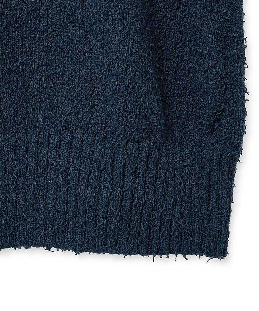 NOIRER Boucle V-Neck Half Knit (Marine Blue)