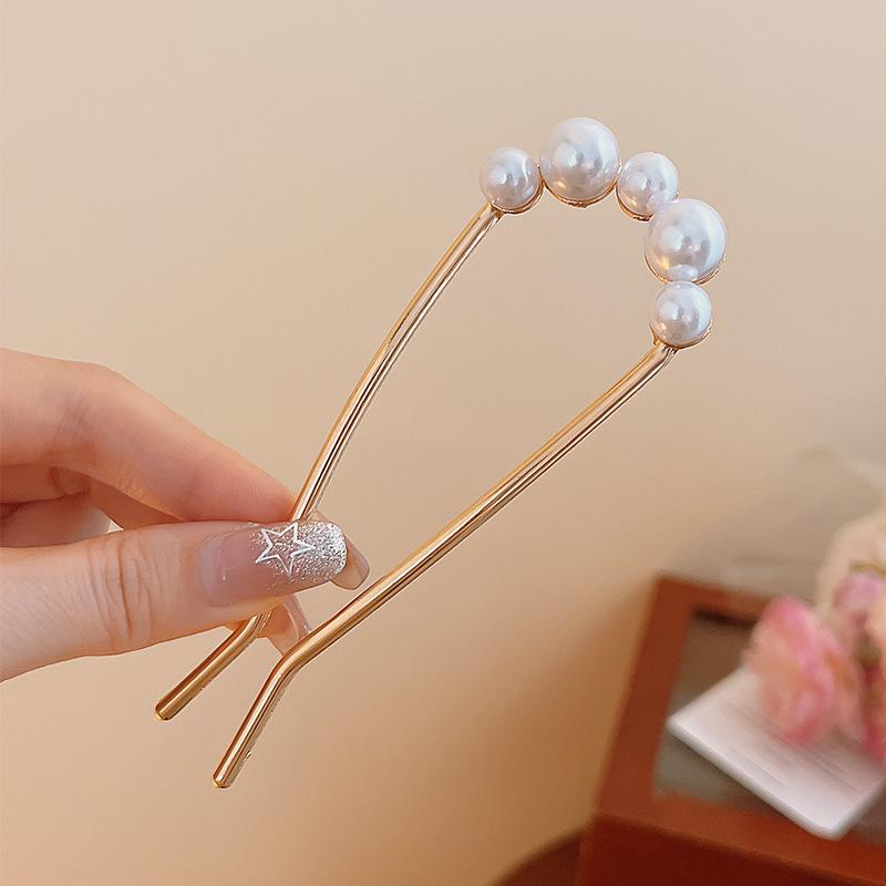 סיכת ראש אלגנטית בצורת U עם ציציות לנשים - אביזר שיער בסגנון צ'יפאו עתיק