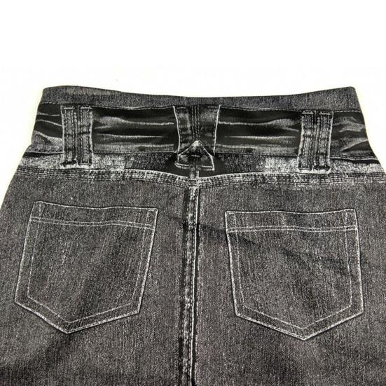 Elastic Women Pants Ankle-length Polyester Comfortable Fake Jeans Women Trousers for Home