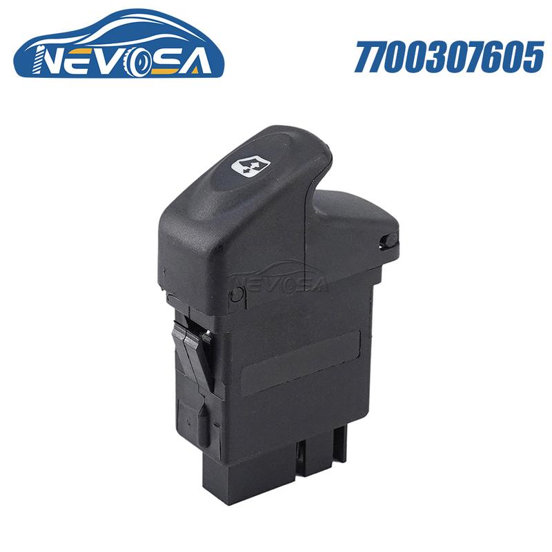 NEVOSA 7700307605 For Renault Clio Kango Megane Scenic New Power Window Control Lifter Switch Single Button Car Parts 7700436524