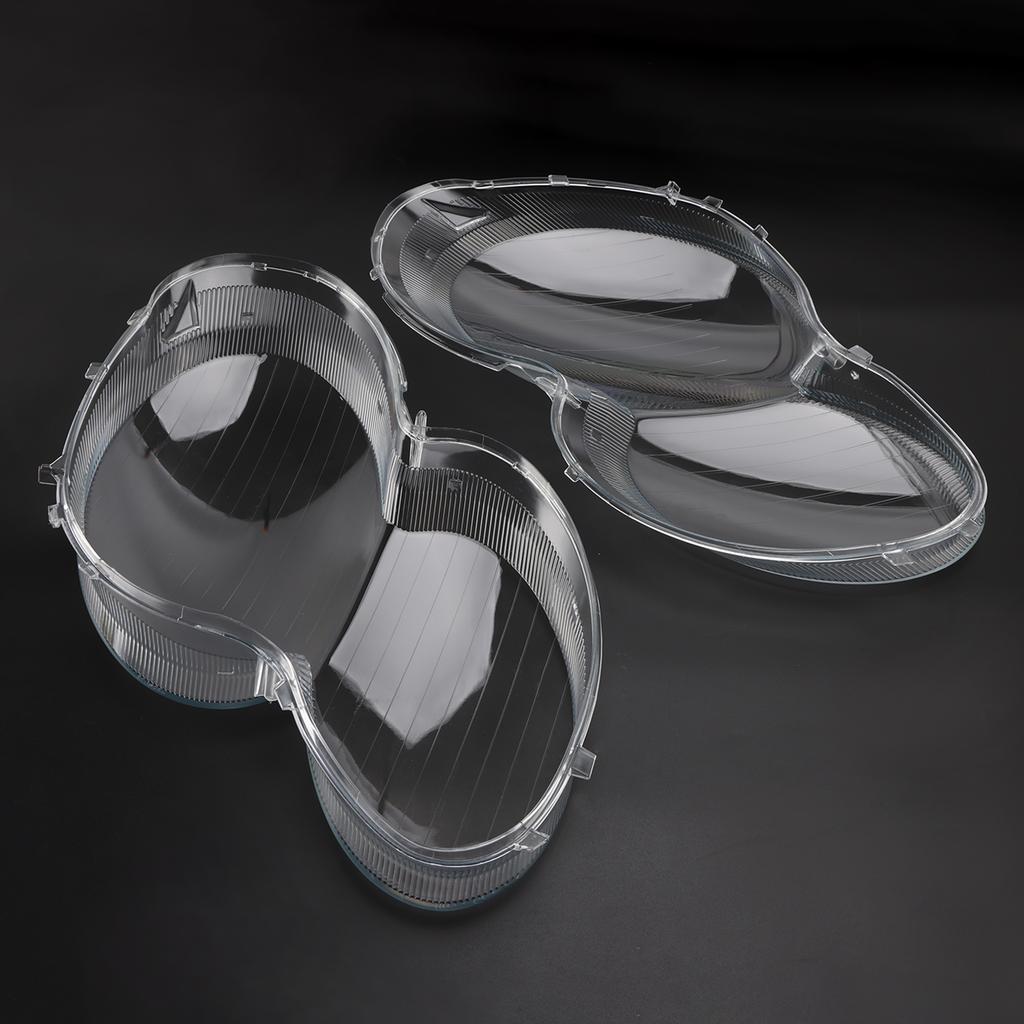2Pcs Headlight Shell Lens Cover+Glue For Benz W230/R230 SL500 SL600 2003-08