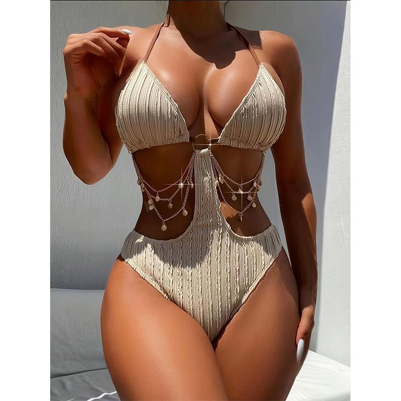 Women's European-American Fashion Sexy One-Piece Bikini Swimsuit