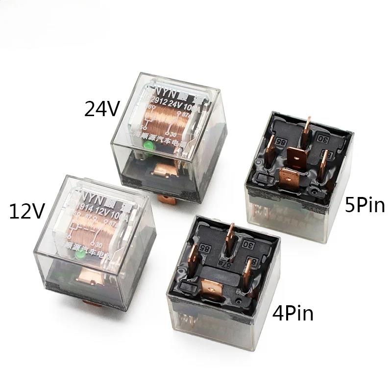 1pcs Waterproof Automotive Relay 12V 100A 5Pin SPDT Car Control Device Relays DC 24V High Capacity Switching