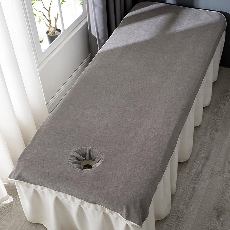 40x80cm/90x190cm Thickened Beauty SPA Massage Table Planking Face Towel with Hole Bed Bandana/Sheet