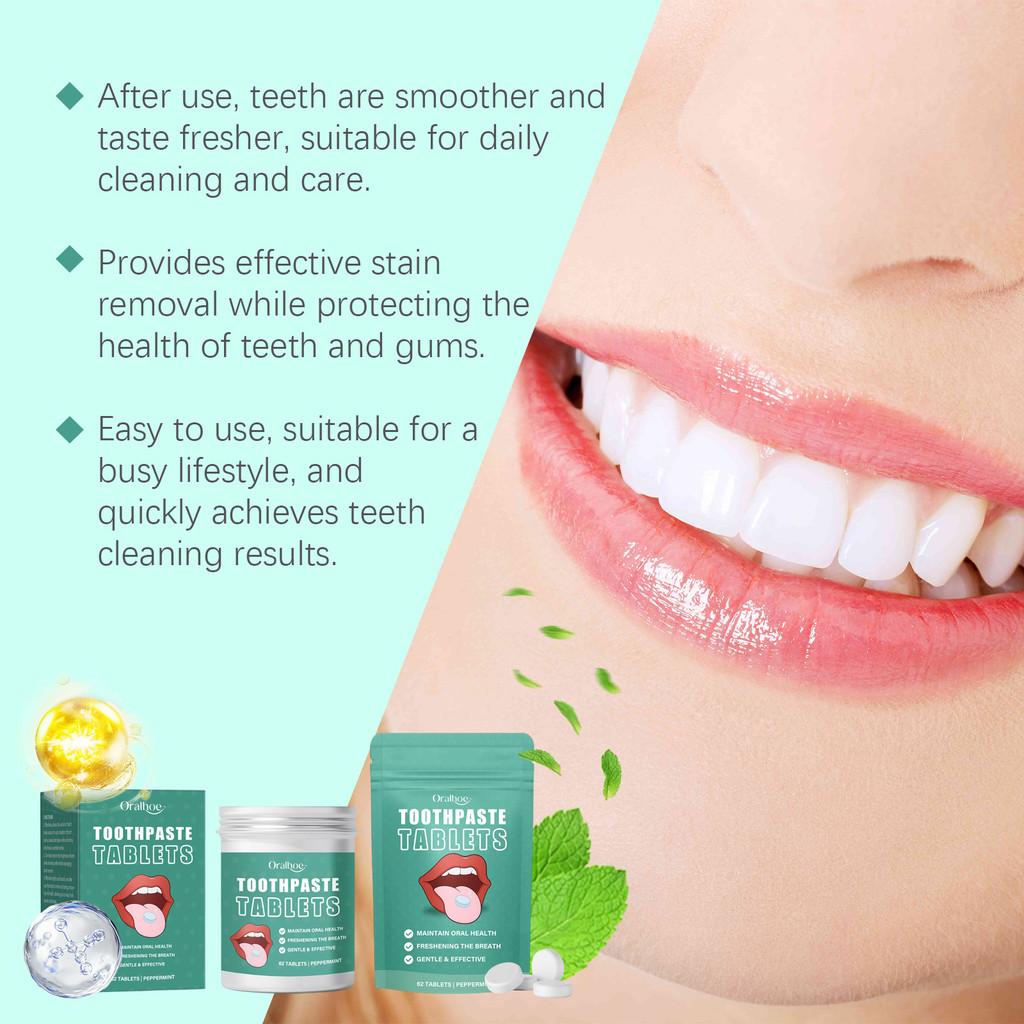 Refreshing Oralhoe Toothpaste Tablets For Effective Stain Removal And Long Lasting Freshness