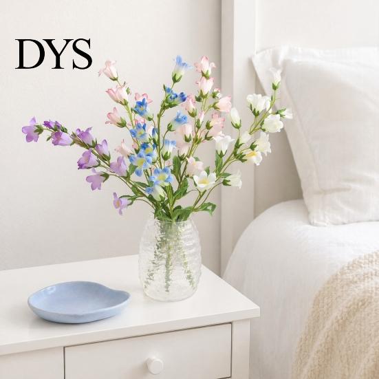 Fake Flowers for Home Decoration Artificial Lily of The Valley Flowers, Realistic Bellflower Bouquet Wedding Table Centerpieces Maintenance Free Faux