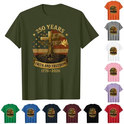 Unisex Round Neck Casual Digital Printed Short Sleeved T-shirt Top