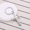 I Can Do All Things Cross Stainless Steel Keychain Inspirational Religious Design Fashion Bag Pendant Practical Gift