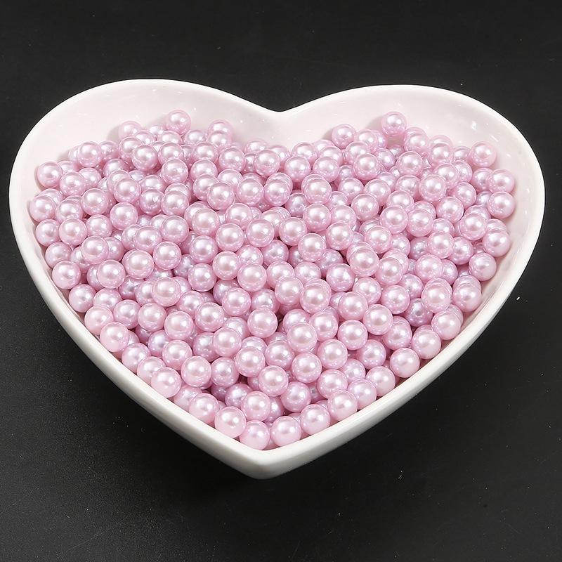 3-10Mm Non-Porous Abs Color Imitation Pearl Loose Beads Diy Handmade Drop Glue Filling Accessories Material Decorative Accessories