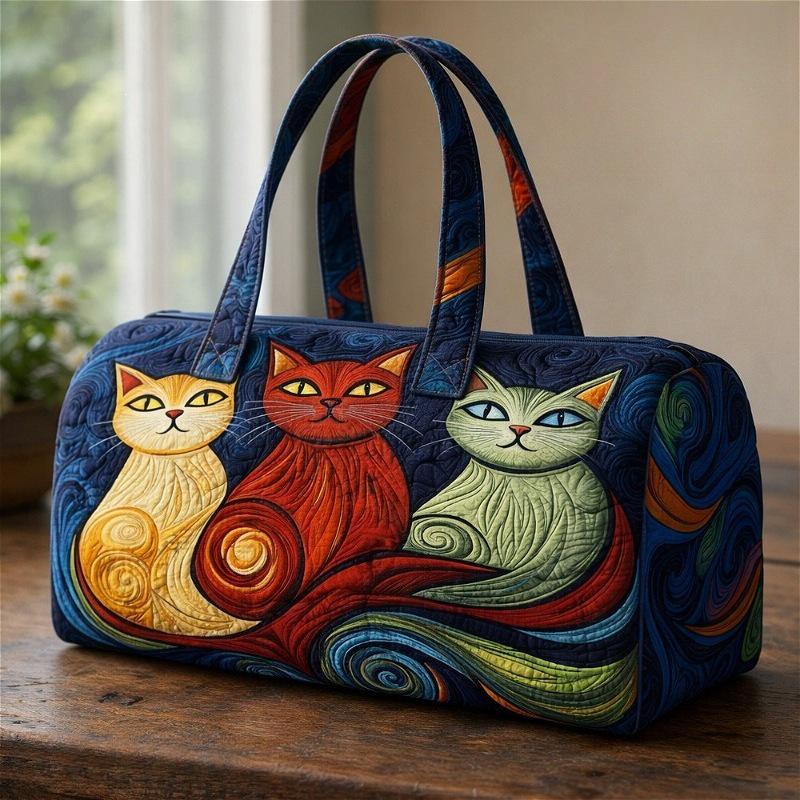 3D Independent Station Bus Series Women's Travel Yoga Handbag with Fashion Print