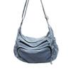 Denim Casual Zipper Pocket Underarm Bag Locomotive Bag New Autumn and Winter Multi-pocket Shoulder Messenger Bag