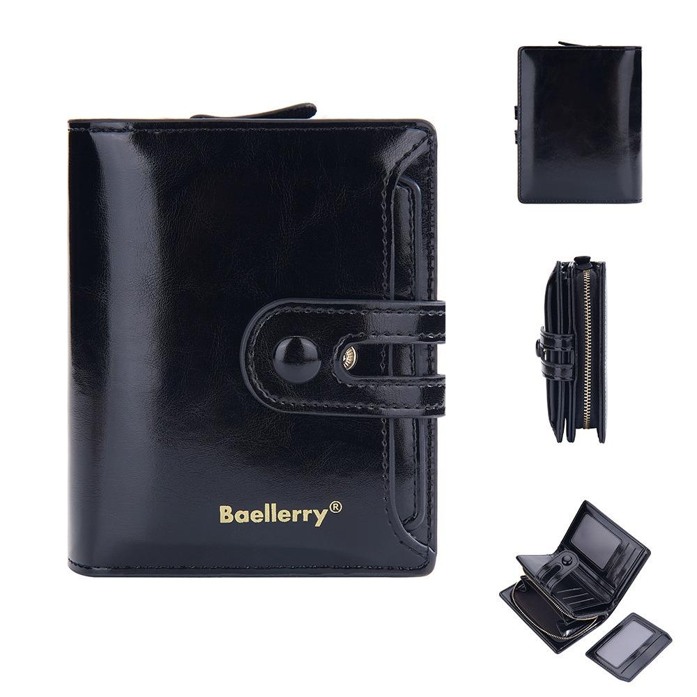 Patent Leather Short  Wallets Korean Style Change Bag Temperament Women Clutch Bag  Outdoor