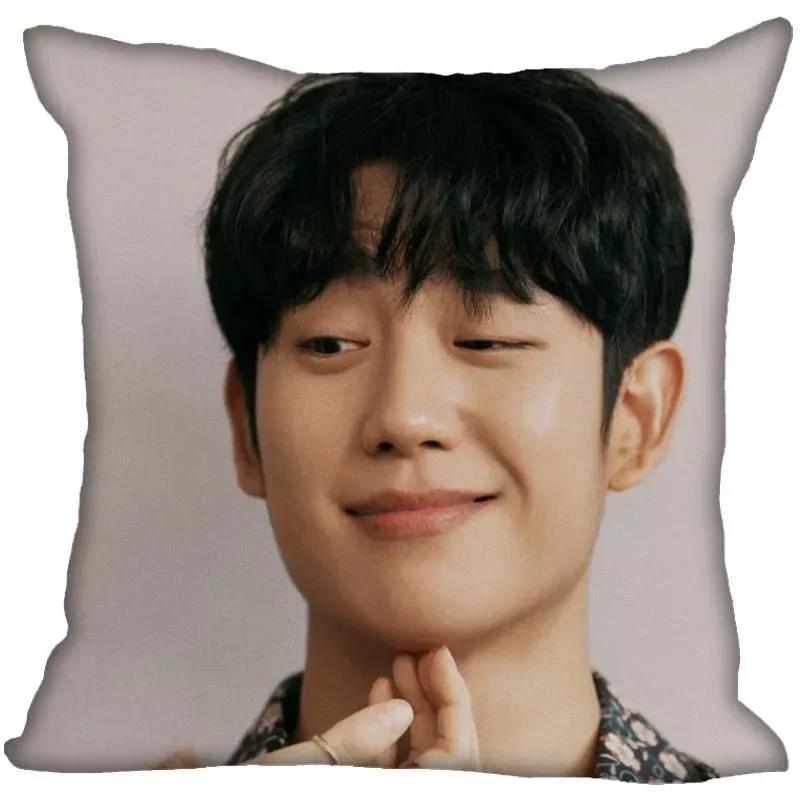Jung Hae In Pillow Cover Bedroom Home Office Decorative Pillowcase Square Zipper Pillow Cases Satin Soft No Fade 0209