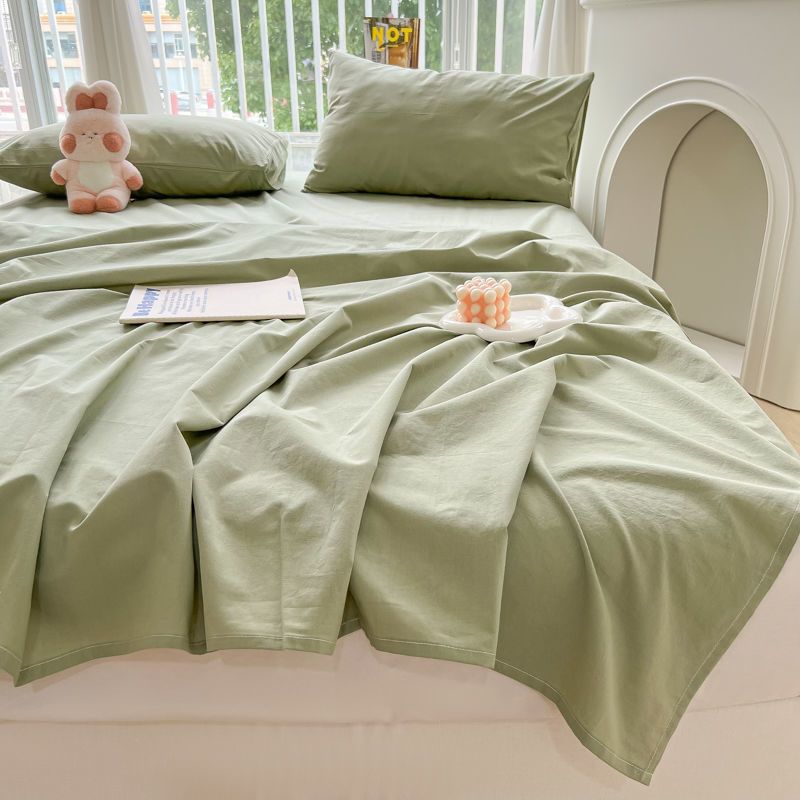 New Ins Style Plaid Thick Skin-friendly Bed Sheet, Simple Bedding for Student Dorm Single & Double Bed