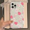 Leopard Love Heart Phone Case for Samsung Galaxy S24 Ultra S23 S22 Plus S20 FE A53 A32 A55 A54 A52 A35 A15 Clear Bumper Cover