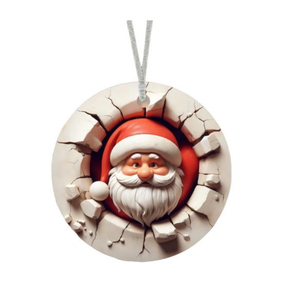 

Рождественский орнамент мультфильм Санта снеговик пряничный человечек подвесное украшение 2D акриловый кулон Santa Claus