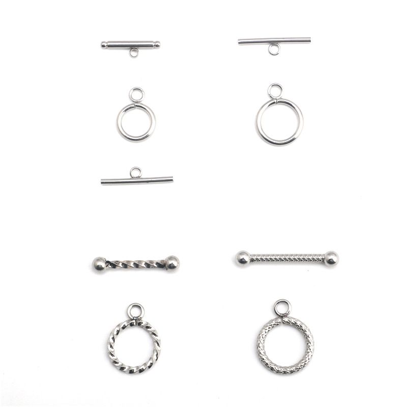 

Fashion Fashion Stainless Steel OT Buckle Titanium Steel DIY Buckle Bracelet Necklace Accessories 1#Wire Diameter 1.5*Bone Rod 18*Circle 10mm