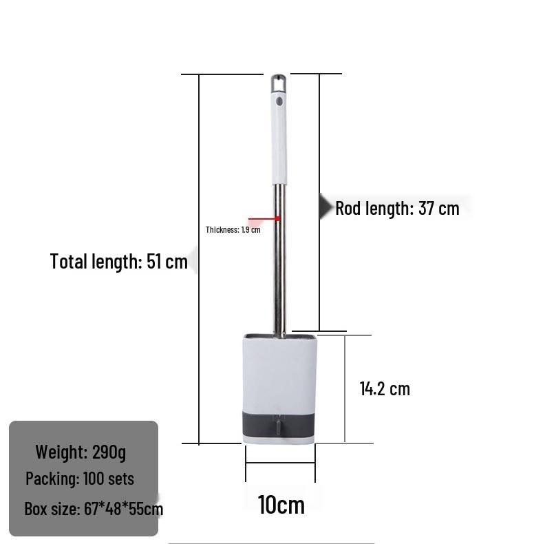 Multifunctional Wall-Mounted Toilet Brush Set with No-Drill Stand and Long Handle