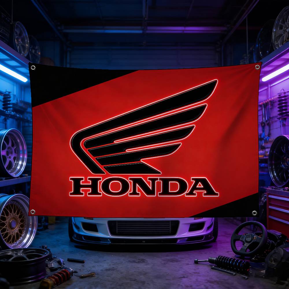 Motorcycle For HONDA Flag 120g Brushed Polyester Sublimation Printing Durable Hanging Flag For Home Decor Event Graduation Gift