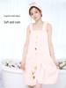 Women's Quick-Dry Coral Fleece Bathrobe - A-line Wearable Towel, Ideal for Home Use, Highly Absorbent, No Shedding, Summer Style.